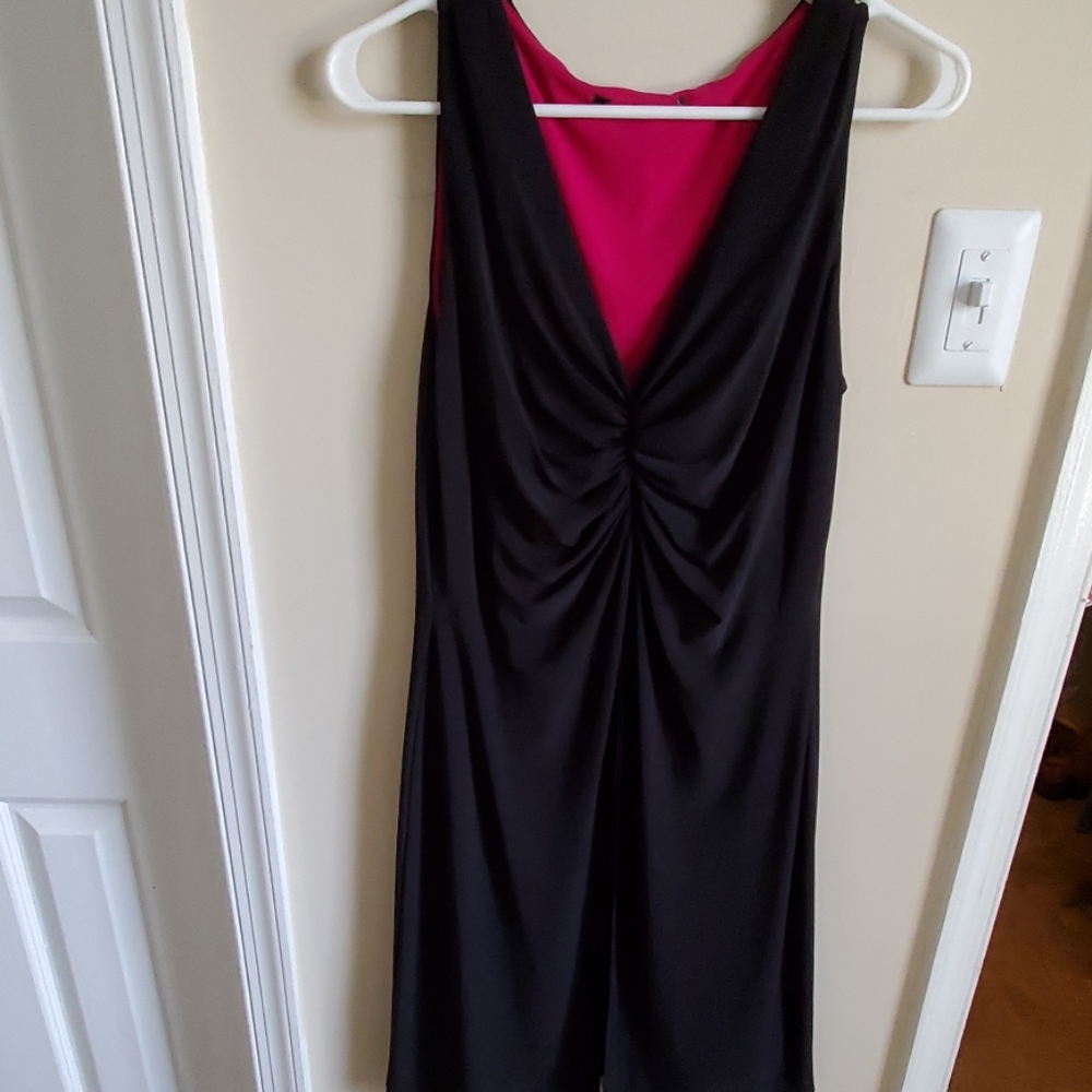 Black and pink party dress.